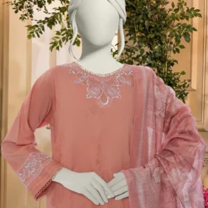 SUMMER'25 EMBROIDERED JACQUARD 3PCS STITCHED